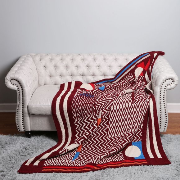P/S New Geometric Pattern Luxury Soft Throw Blanket·50x 60·Super Soft·ComfyLuxe - Picture 5 of 6